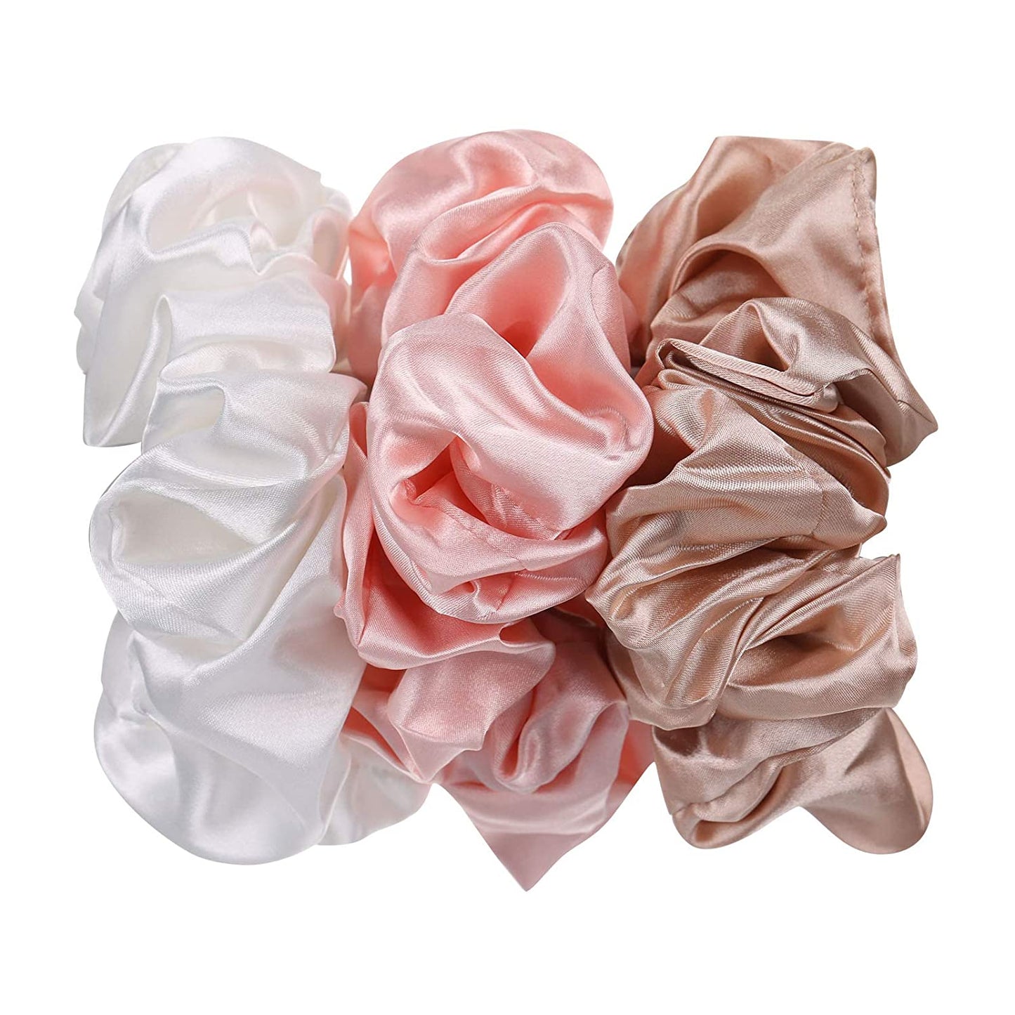 6 Pieces Big Silk Scrunchies for Hair