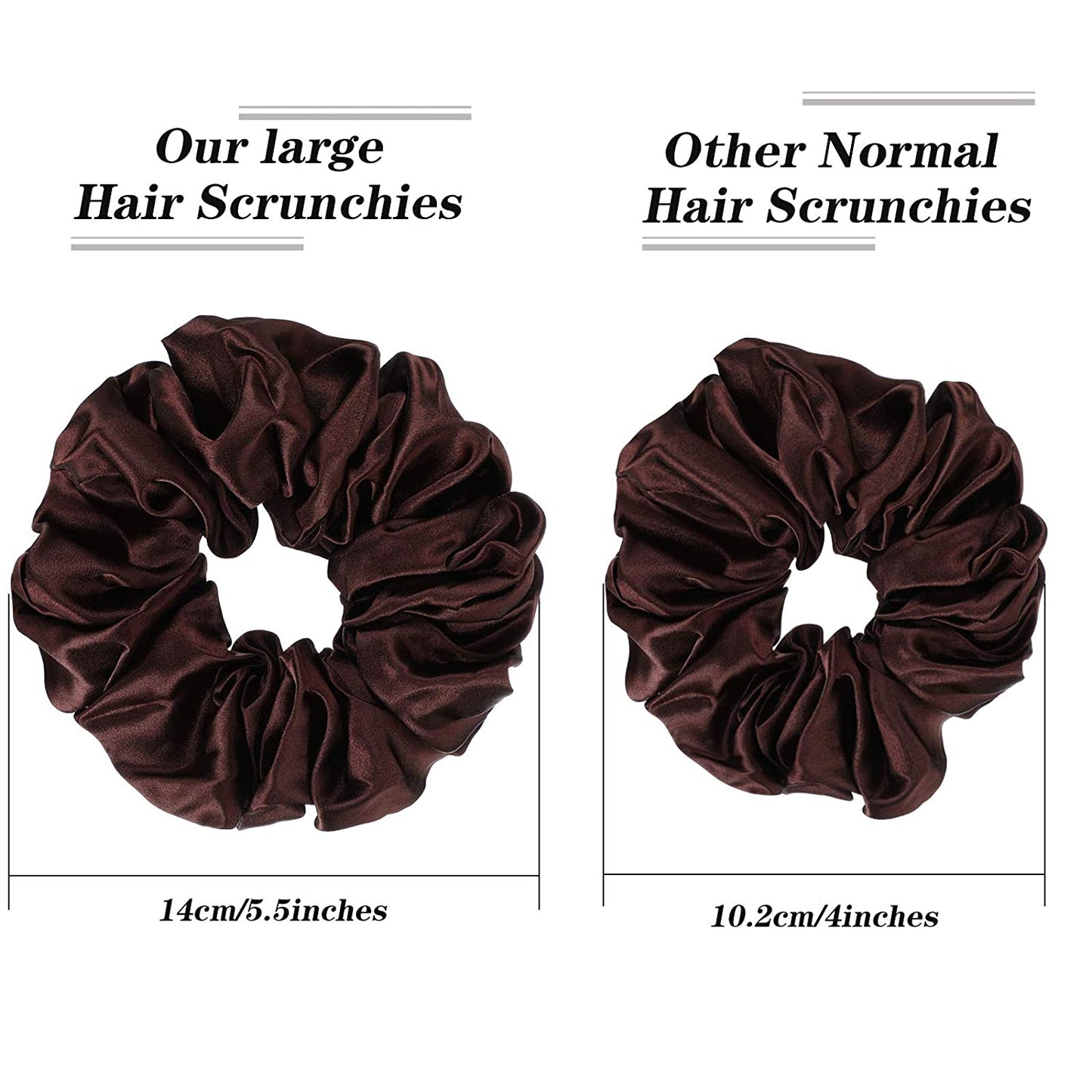 6 Pieces Big Silk Scrunchies for Hair